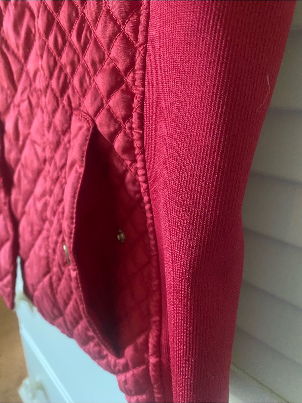 new directions Quilted Red Snap-Front Vest - Picture 3 of 8